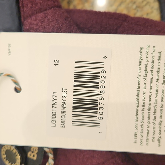 NWT Orvis Barbour Wray Gillet Vest Navy Size 12 - Picture 8 of 8